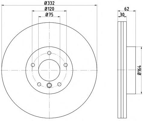 Compre 34116771985 BMW Disco do freio dianteiro