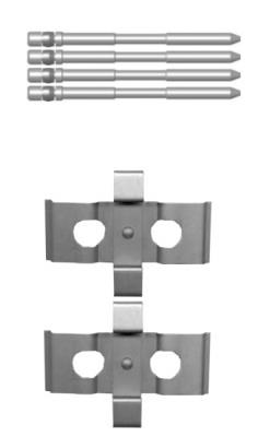 Kit de molas de fixação de sapatas de disco dianteiras 411203690R Renault (RVI)