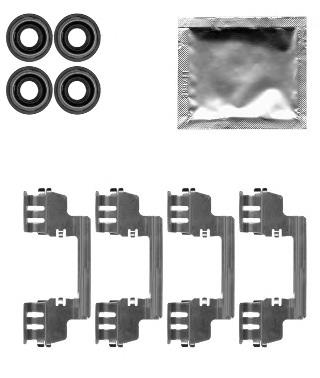  Kit de molas de fixação de sapatas de disco dianteiras Chrysler 300 C sedan (2005 - 2010) C