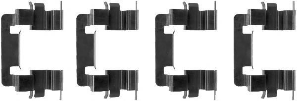 Kit de molas de fixação de sapatas de disco dianteiras 410844U125 Nissan/Infiniti