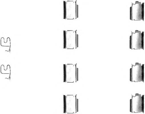 Kit de molas de fixação de sapatas de disco dianteiras Chrysler 00K68003705AA preço, a partir de 4,16 USD
