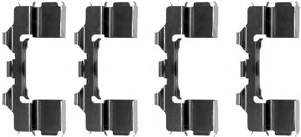 4108009G28 Nissan/Infiniti Kit de molas de fixação de sapatas de disco dianteiras