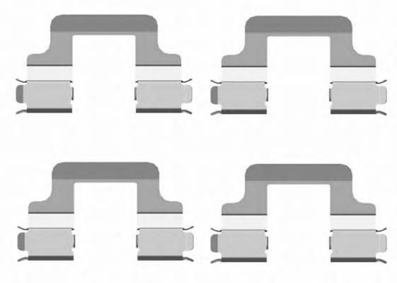 Kit de molas de fixação de sapatas de disco traseiras VAG 8P0615231A