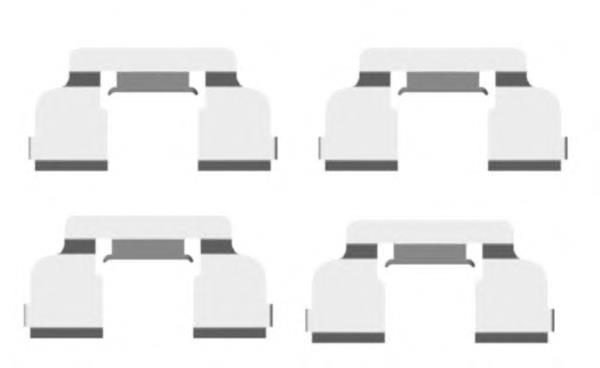 Kit de molas de fixação de sapatas de disco dianteiras Renault (RVI) 410271417R preço, a partir de 6,67 USD