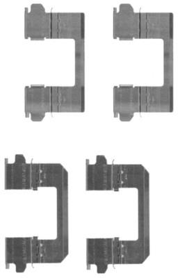 Kit de molas de fixação de sapatas de disco dianteiras 182722 Febi