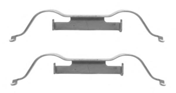 Kit de molas de fixação de sapatas de disco dianteiras 7701049765 Renault (RVI)