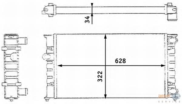 Radiador de esfriamento de motor VAG 1H0121253D preço, a partir de 51,73 USD