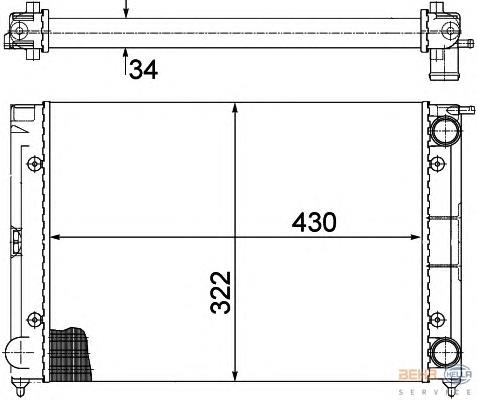 Compre 191121253M VAG Radiador de esfriamento de motor