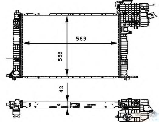 6385012801 Mercedes Radiador de esfriamento de motor