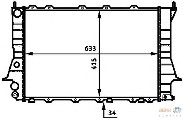 Radiador de esfriamento de motor 4A0121251A VAG