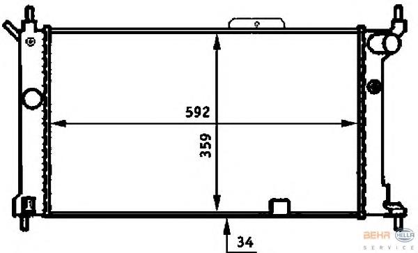 Compre 1300147 Opel Radiador de esfriamento de motor