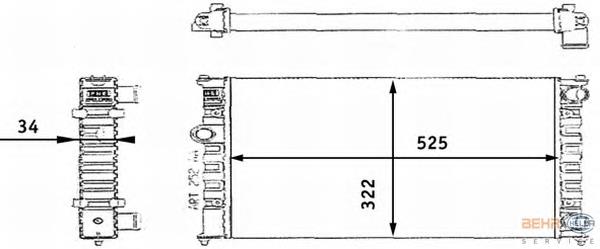 Compre 6K0121253S VAG Radiador de esfriamento de motor