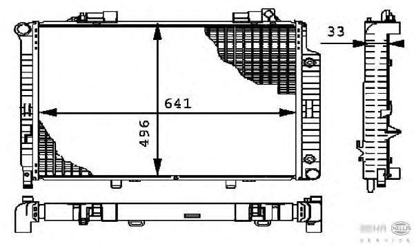 A2105006503 Mercedes Radiador de esfriamento de motor