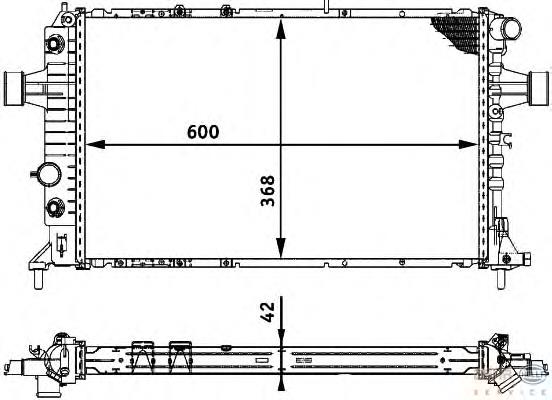 1300407 Opel Radiador de esfriamento de motor
