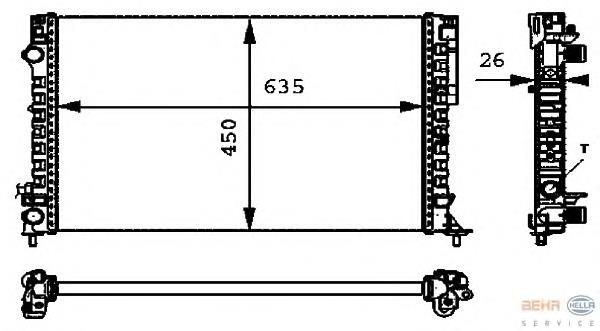 150590200F Renault (RVI) Radiador de esfriamento de motor