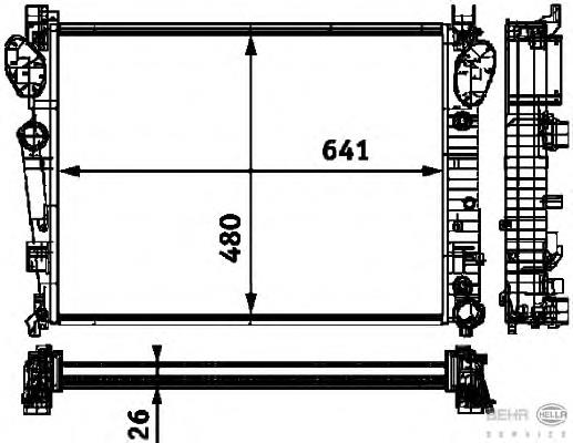 A2205002403 Mercedes Radiador de esfriamento de motor