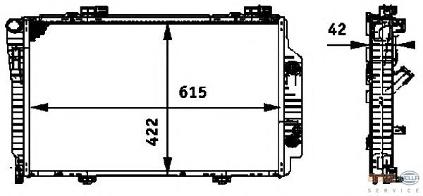 A2025008103 Mercedes Radiador de esfriamento de motor
