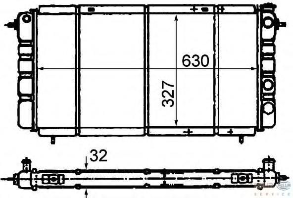 Radiador de esfriamento de motor 602508A1 Polcar
