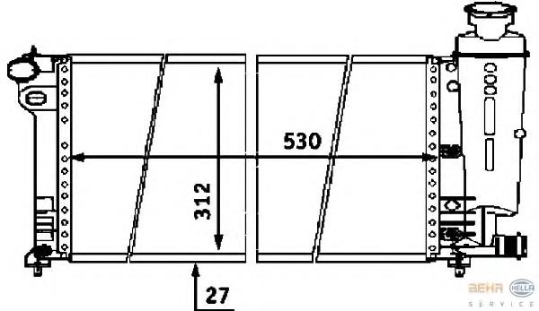 Radiador de esfriamento de motor 63521A Nissens