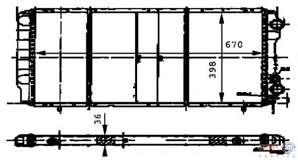 6040082 Polcar Radiador de esfriamento de motor