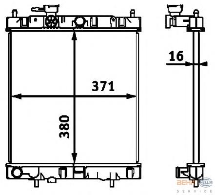 Radiador de esfriamento de motor 629871 Nissens