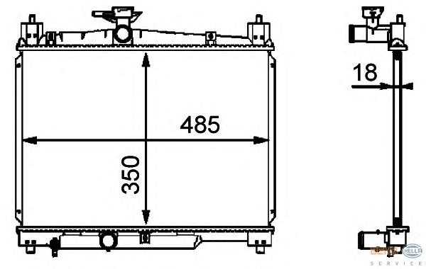 Radiador de esfriamento de motor 1640023100 Toyota