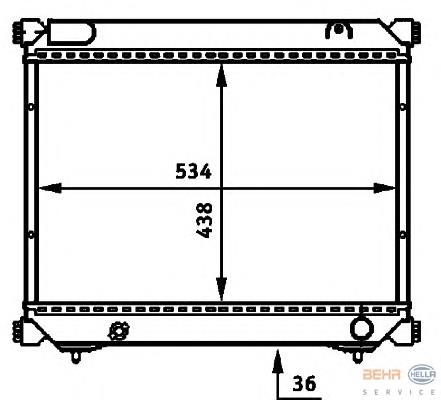 Radiador de esfriamento de motor Nissens 64169