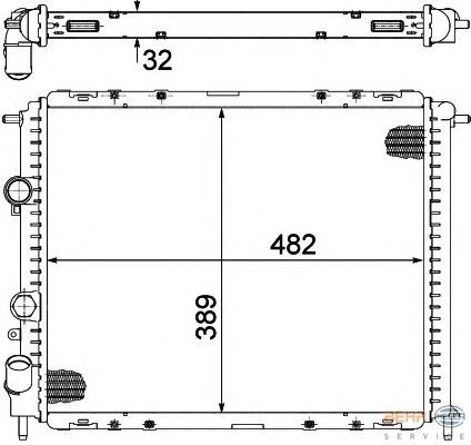Compre 7701352904 Renault (RVI) Radiador de esfriamento de motor