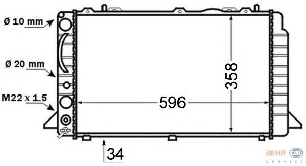 Compre 8A0121251 VAG Radiador de esfriamento de motor
