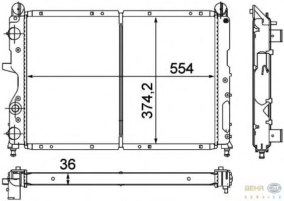 Radiador de esfriamento de motor Nissens 61816 preço, a partir de 111,94 USD