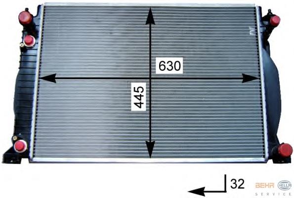 Radiador de esfriamento de motor VAG 8E0121251M preço, a partir de 114,22 USD