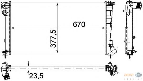Radiador de esfriamento de motor 61326 Nissens