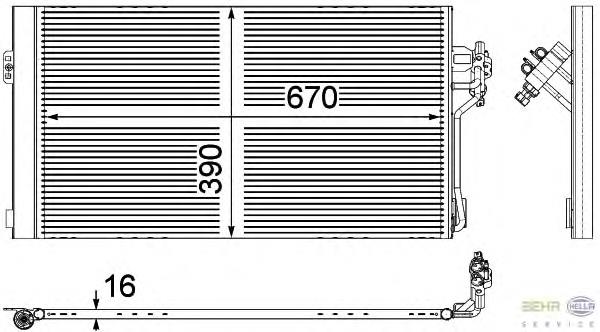 6398350800 Mercedes Radiador de aparelho de ar condicionado