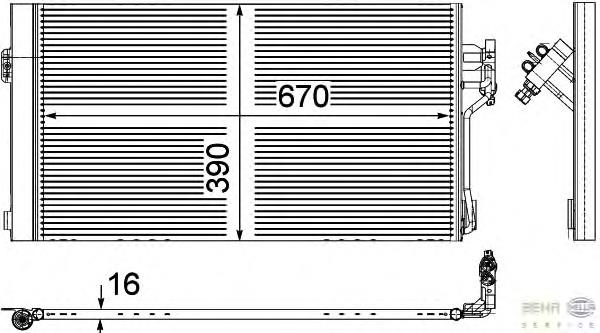 6398350700 Mercedes Radiador de aparelho de ar condicionado