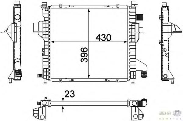 Radiador de esfriamento de motor Renault (RVI) 7701499801
