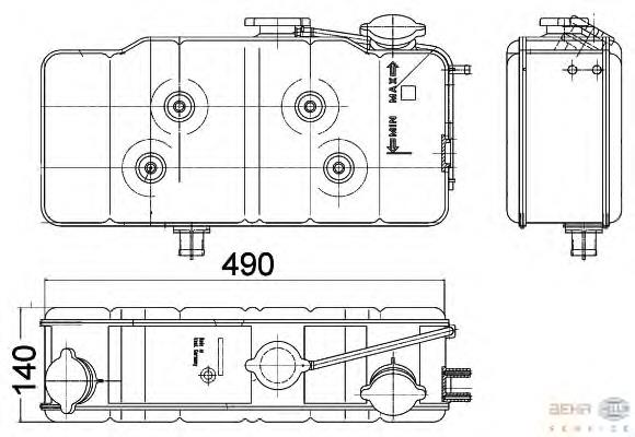 Tanque do radiador 42107261 Iveco