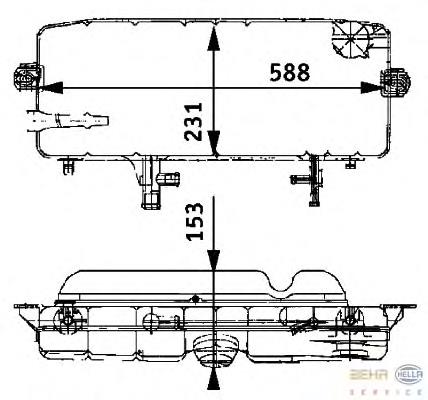 6735000149 Mercedes Tanque de expansão do sistema de esfriamento