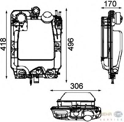 CRT44000P Mahle Original Tanque de expansão do sistema de esfriamento
