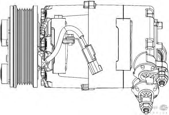 8FK351334431 HELLA Compressor de aparelho de ar condicionado