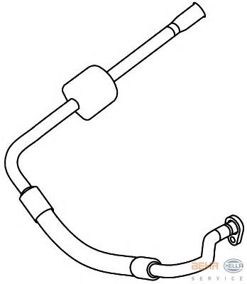 00006477F0 Peugeot/Citroen Mangueira de aparelho de ar condicionado, desde o vaporizador até o compressor
