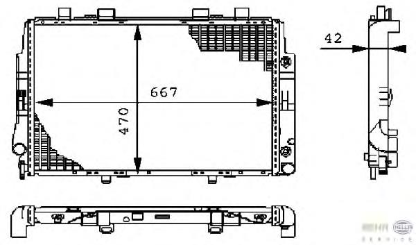 Compre A1405001403 Mercedes Radiador de esfriamento de motor