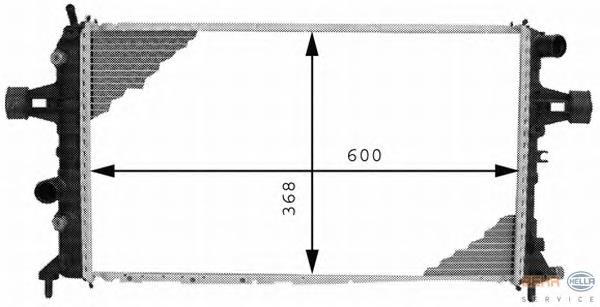 Compre 9202506 Opel Radiador de esfriamento de motor