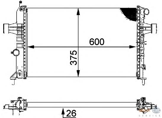 Compre 1300257 Opel Radiador de esfriamento de motor