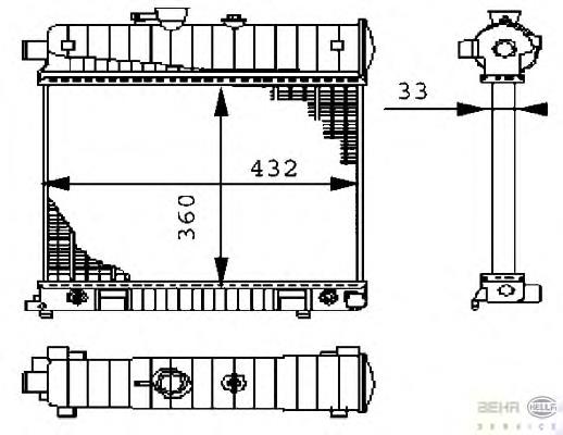 Compre A2025006103 Mercedes Radiador de esfriamento de motor