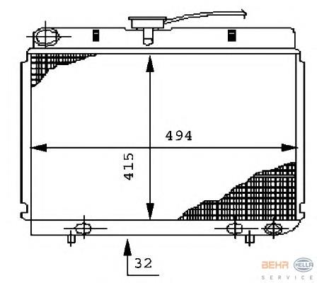 Radiador de esfriamento de motor A1235011201 Mercedes