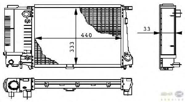 Radiador de esfriamento de motor BMW 1712996