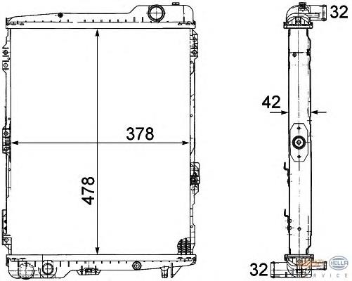 Compre 893121251F VAG Radiador de esfriamento de motor