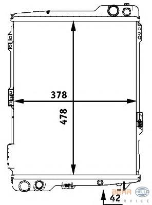 Radiador de esfriamento de motor 893121251G VAG