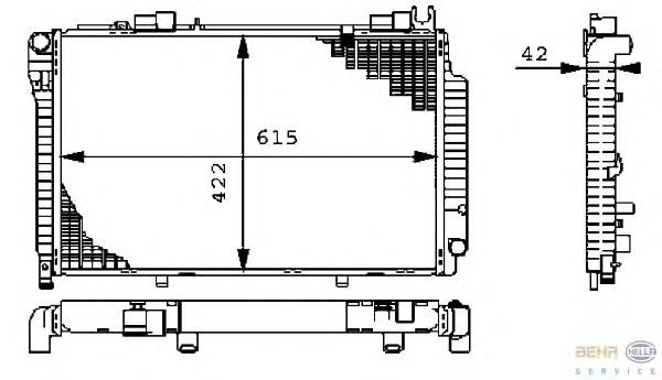Radiador de esfriamento de motor Mercedes A2025005603 preço, a partir de 197,08 USD