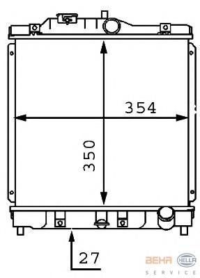 Radiador de esfriamento de motor 100550N Dasis